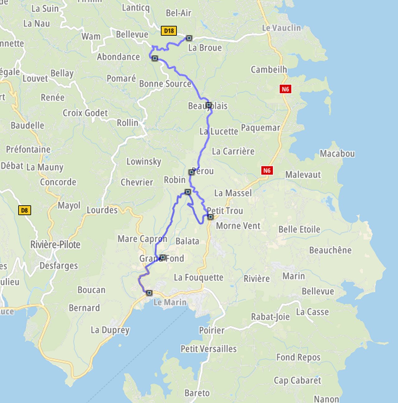 TRONÇON 4 : LA  BAUME - LE MARIN OUEST