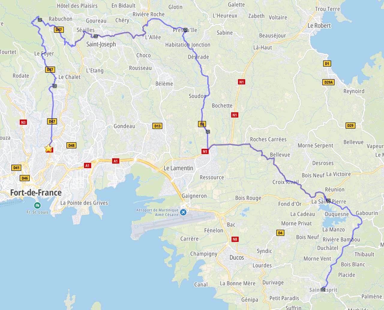 TRONÇON 1 :  REDOUTE - SAINT ESPRIT