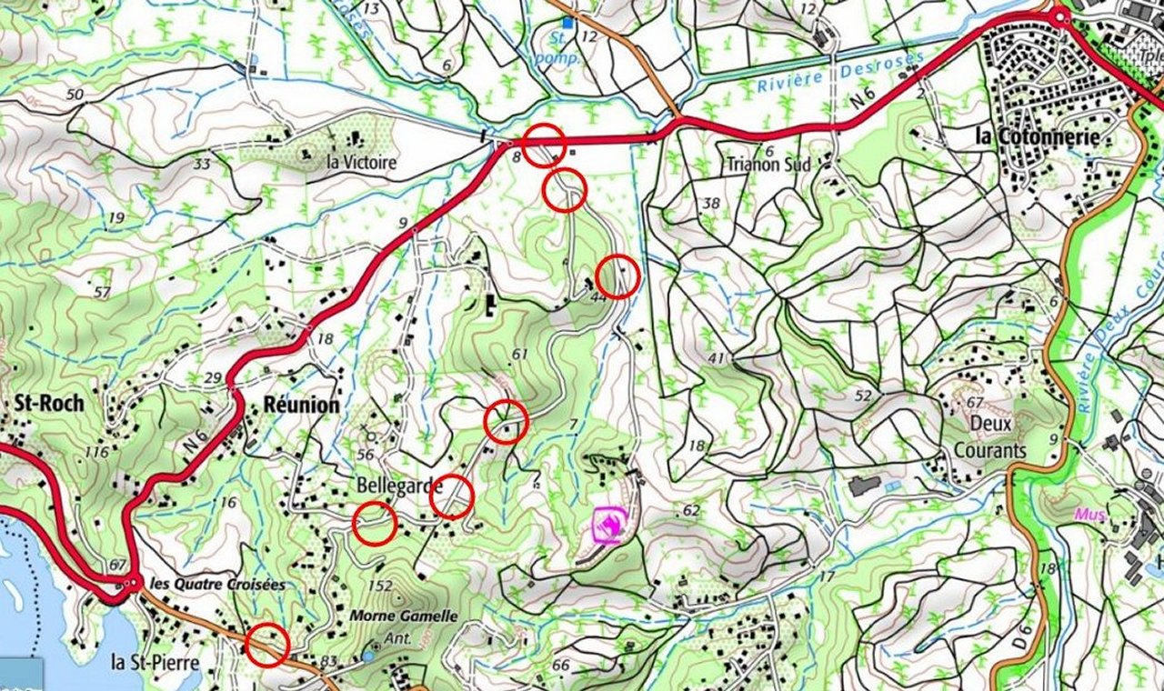 Trianon (N6) - Bellegarde - Morne Gamelle (D16)
