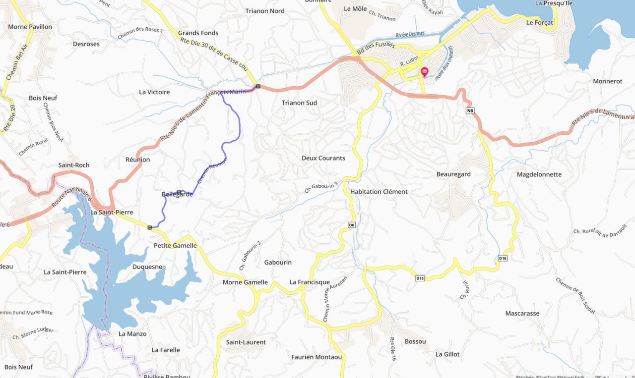 Trianon (N6) - Bellegarde - Morne Gamelle (D16)
